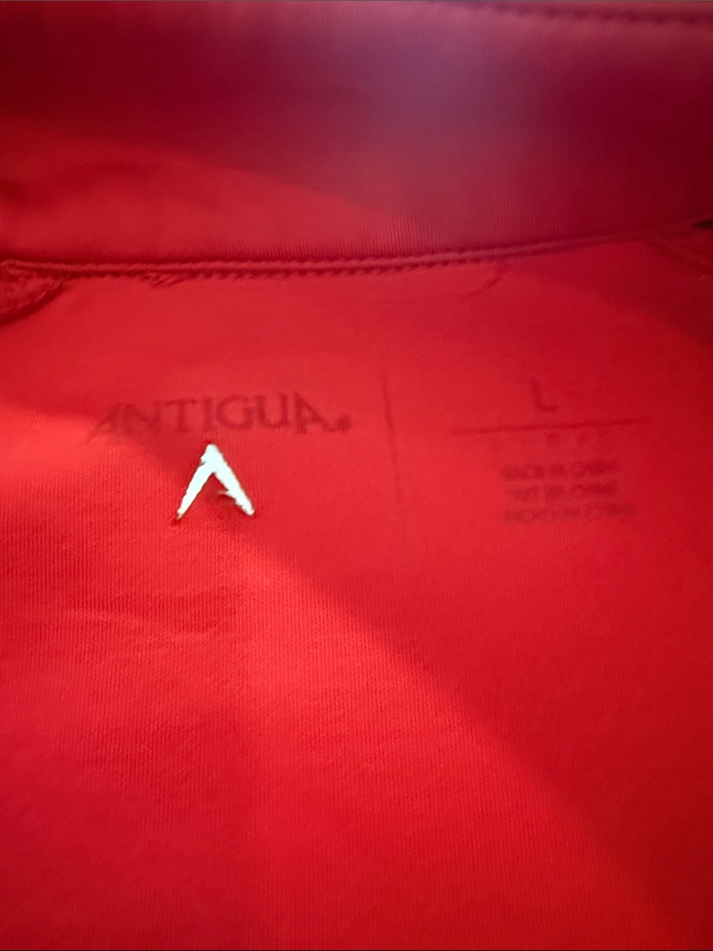 Men's Red and Gray Antigua Quarter-Zip Performance Sweatshirt L - Picture 2 of 4
